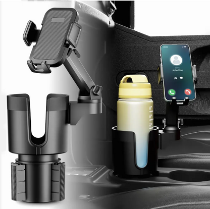 Expansor de portavasos para autos con soporte de rotación 360 para celulares